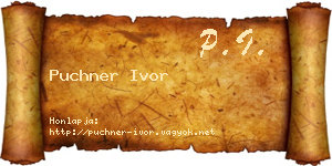 Puchner Ivor névjegykártya